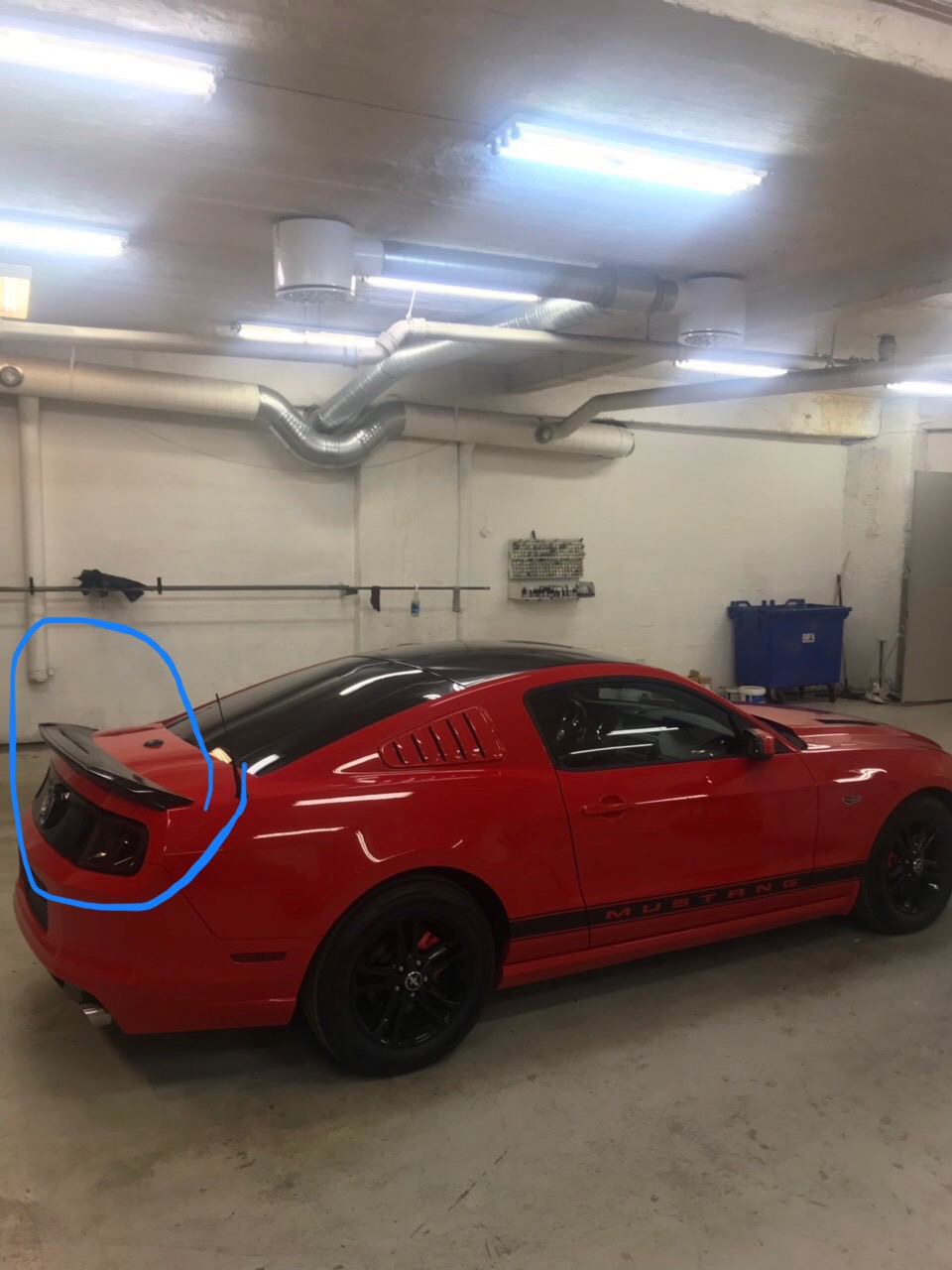 Galinio dangčio spoileris (GT 500) FORD MUSTANG (2013-2014)