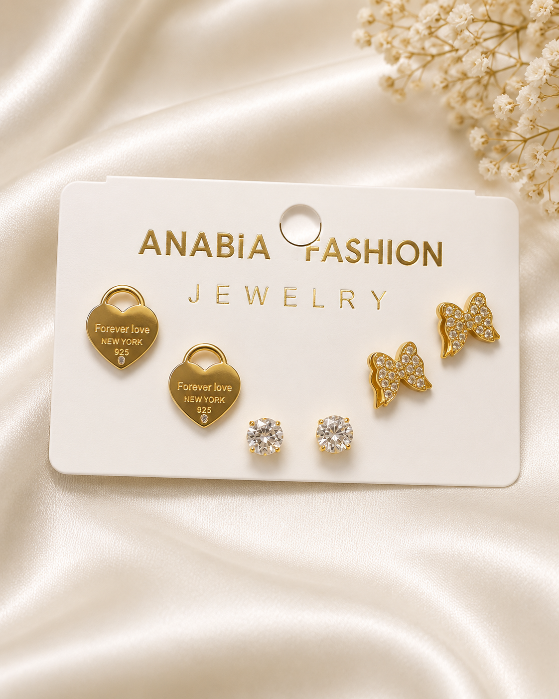 Elegant Gold Earrings Set