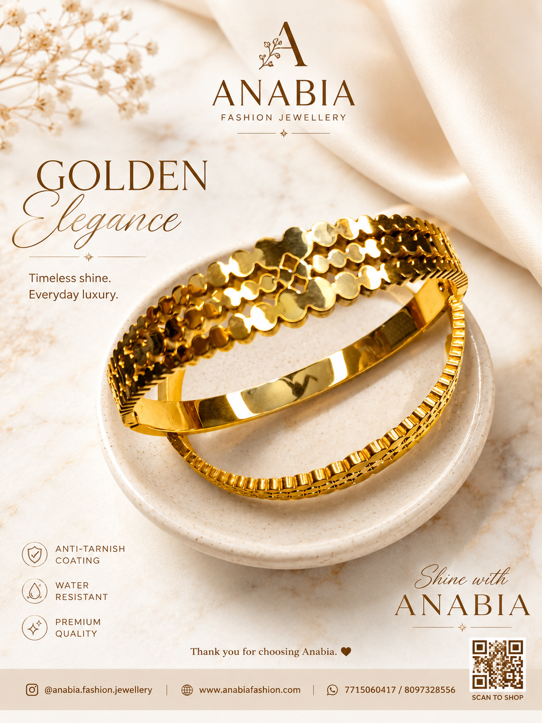 Golden Elegance Bangles