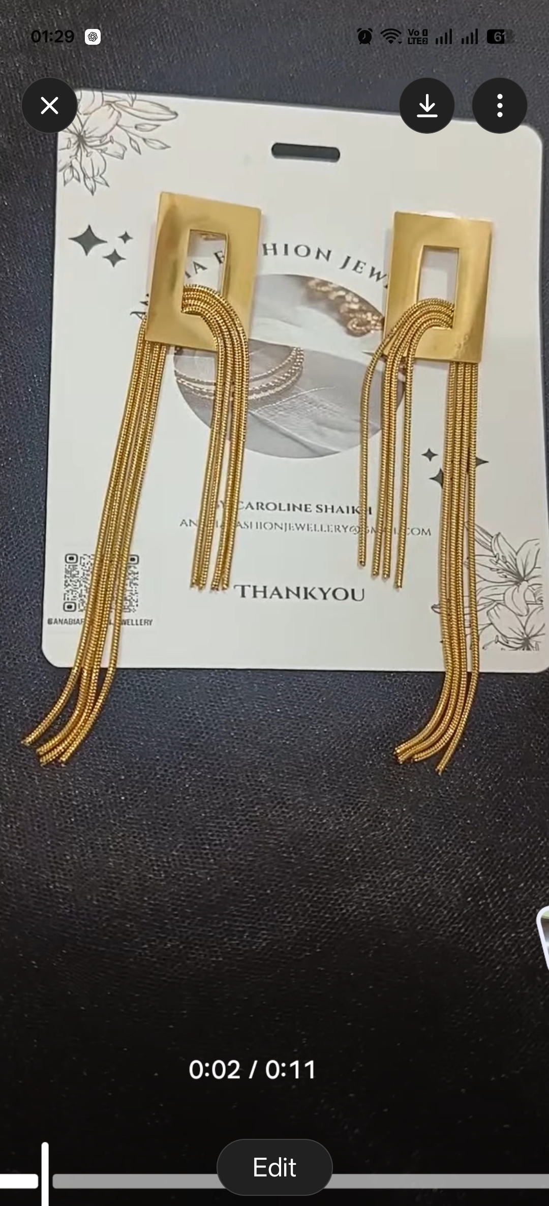 Geometric Gold Dangling Earrings