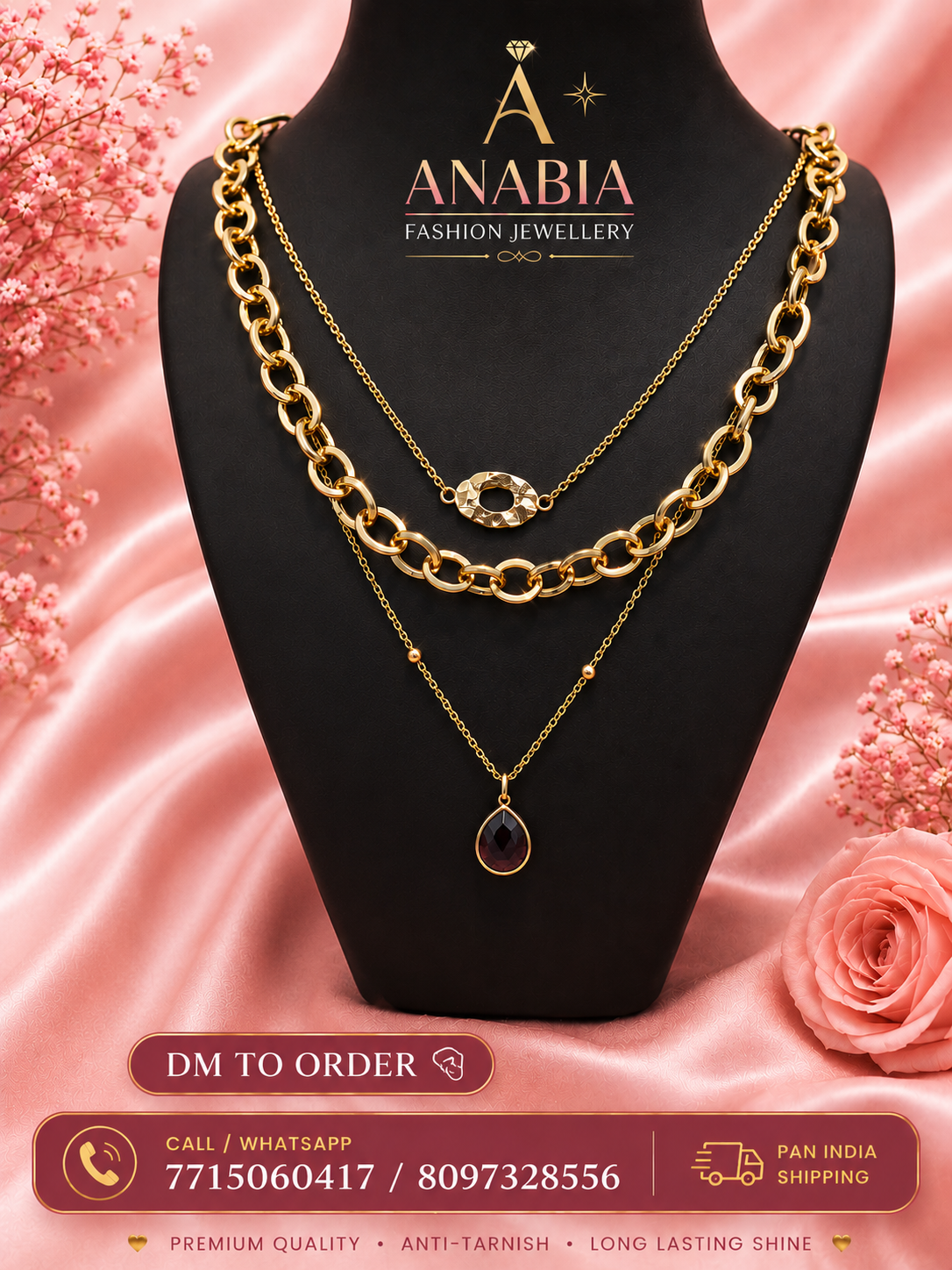 Elegant Gold-Plated Necklace Set