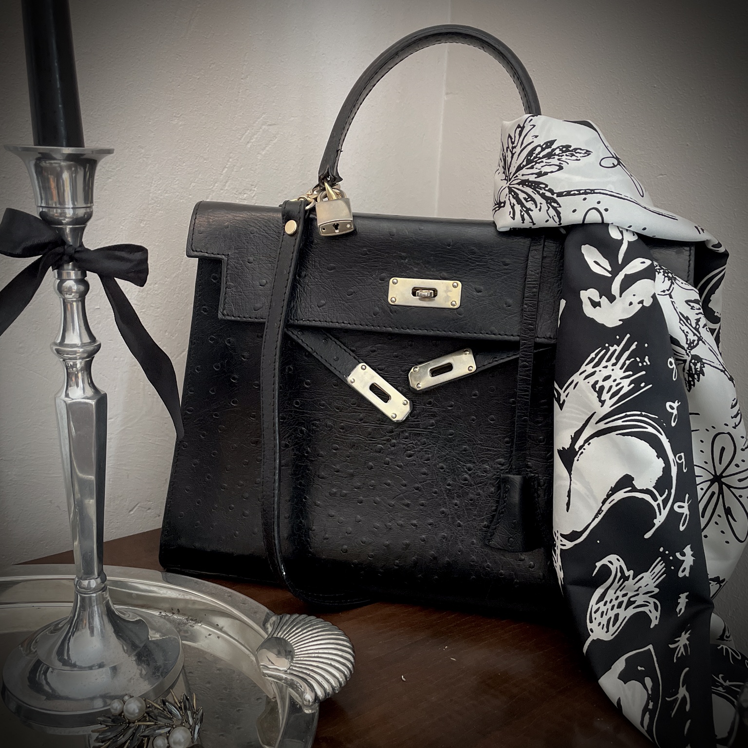 The Staton Ostrich Bag