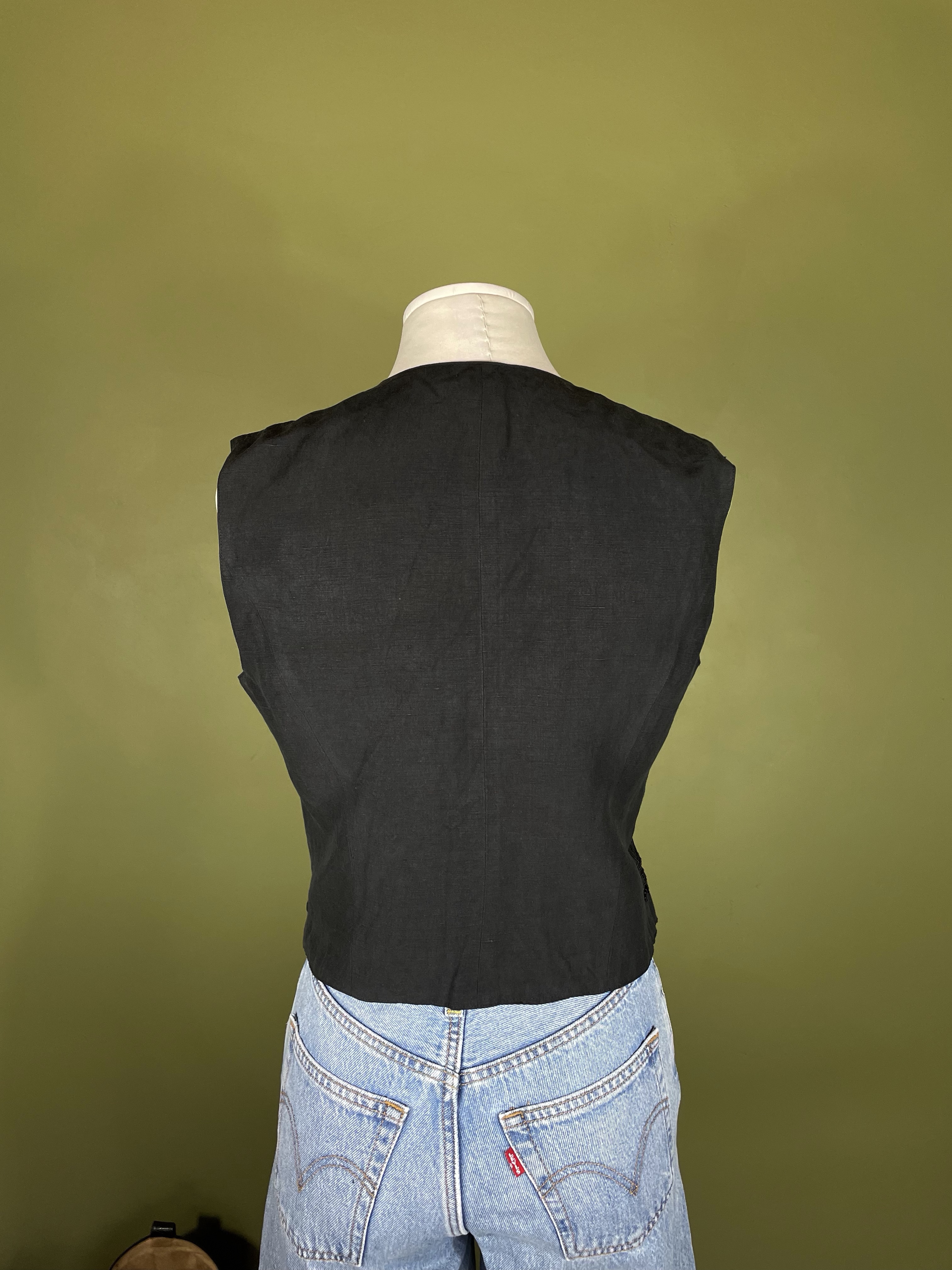 The Embroidered Silk Gilet