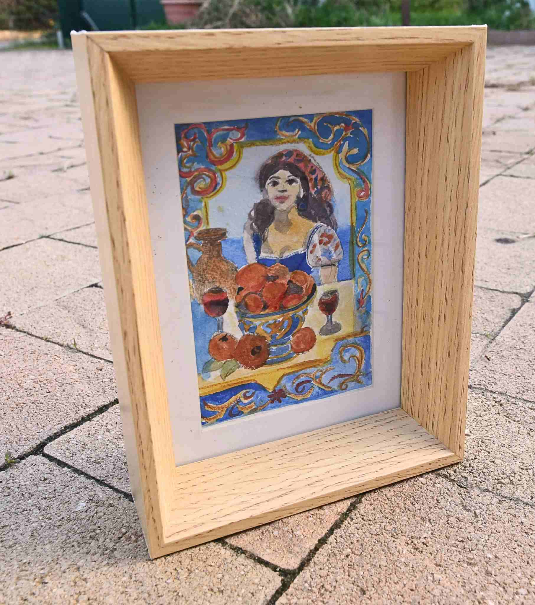 Sizilianerin Aquarell