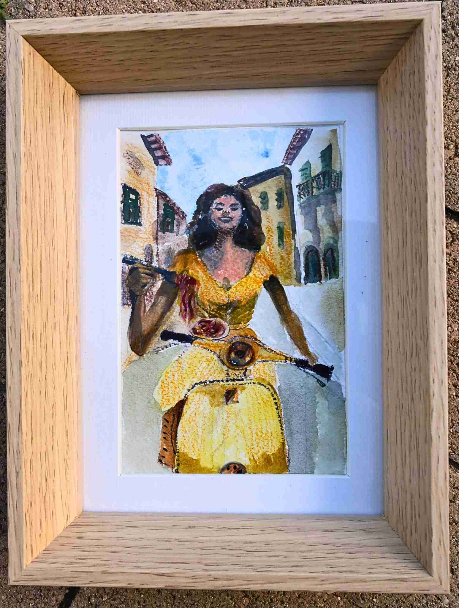 Italienerin mit Vespa