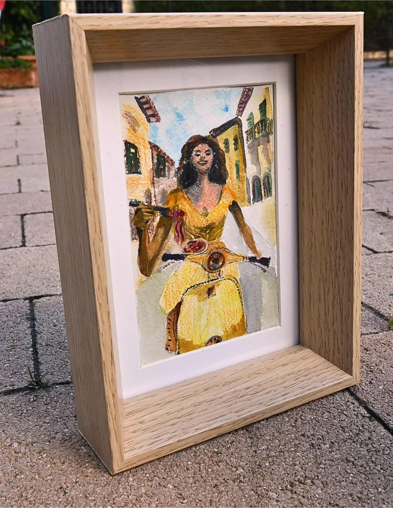 Italienerin mit Vespa