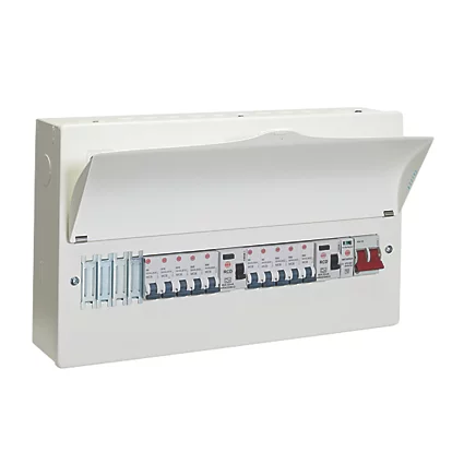 Wylex 21-Module 14-Way Populated High Integrity Main Switch Consumer Unit with SPD