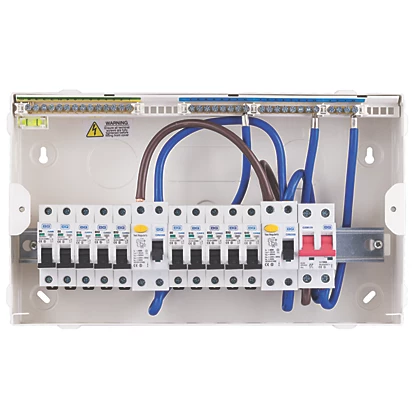 British General Fortress 16-Module 10-Way Populated High Integrity Dual RCD Consumer Unit
