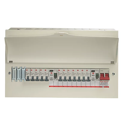 Wylex 21-Module 12-Way Populated Dual RCD Consumer Unit