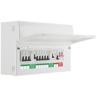 British General Fortress 16-Module 8-Way Populated High Integrity Dual RCD Consumer Unit with SPD