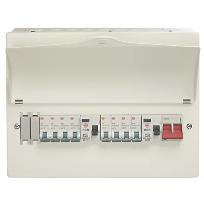 Wylex 16-Module 8-Way Populated Dual RCD Consumer Unit