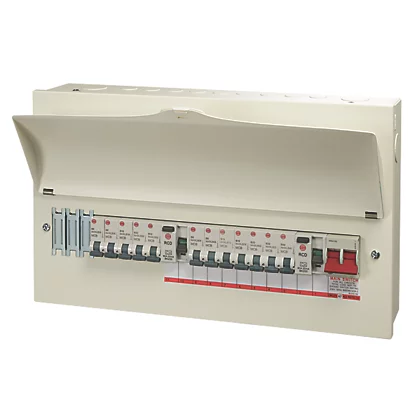 Wylex 21-Module 12-Way Populated Dual RCD Consumer Unit