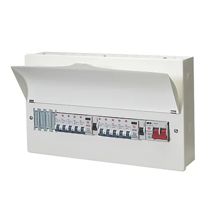 Wylex 21-Module 14-Way Populated High Integrity Main Switch Consumer Unit with SPD