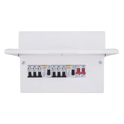 British General Fortress 12-Module 6-Way Populated High Integrity Dual RCD Consumer Unit