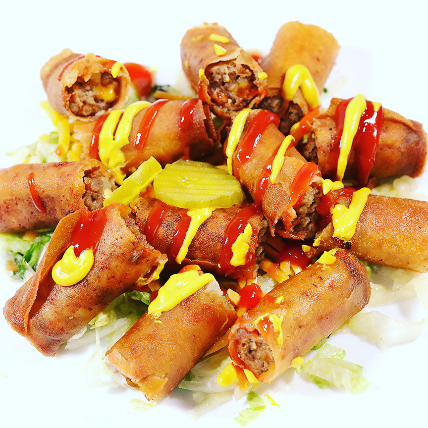 Cheeseburger Egg Rolls