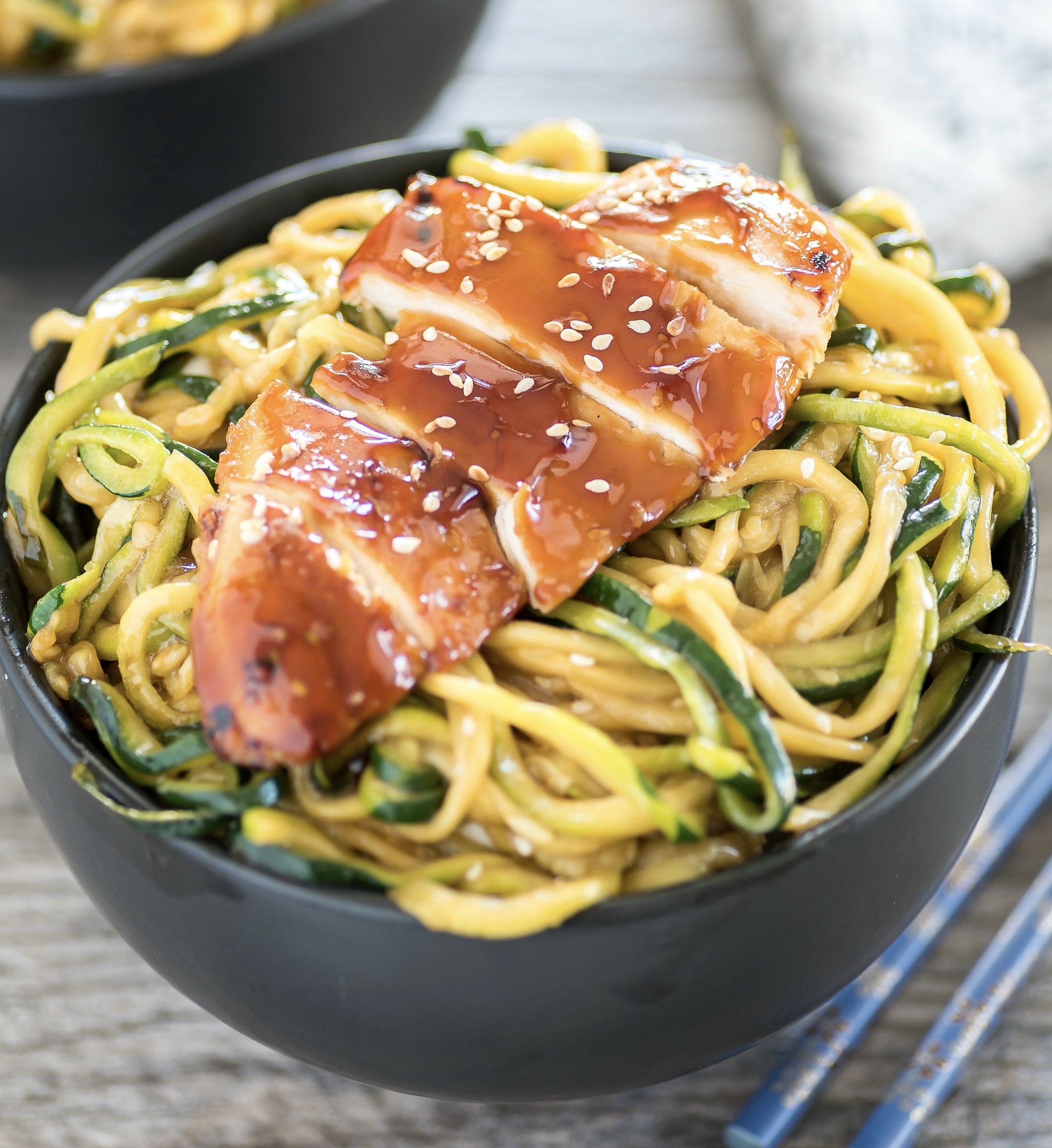 Teriyaki Chicken Zucchini Noodles