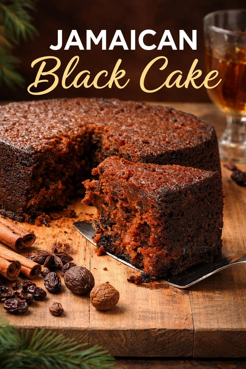 Jamaican Black Cake (Rum Raisin Spice Cake)