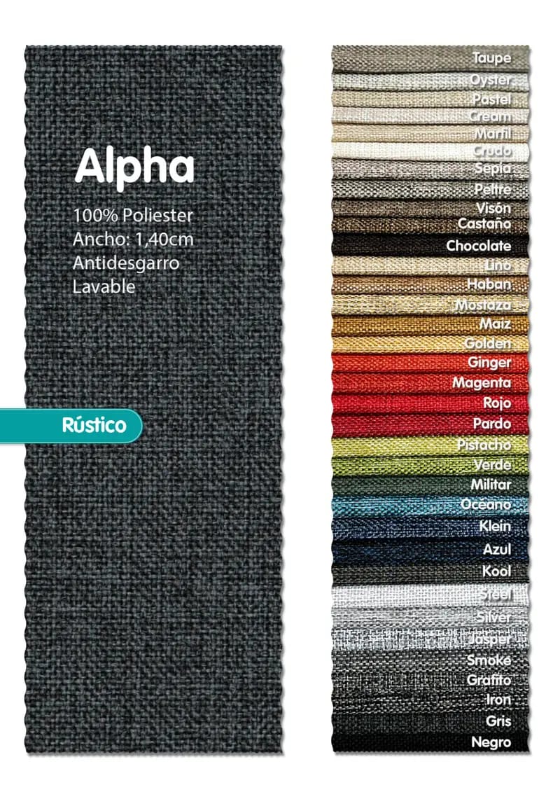 Diferentes tipos de telas y cueros de diferentes colores en las que trabajamos a pedido del cliente.