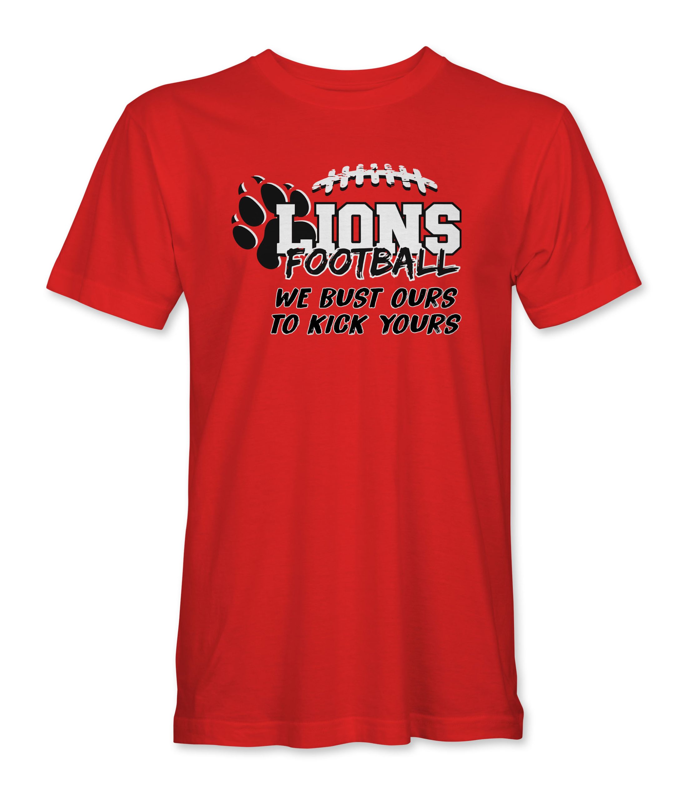 New Richmond Lions Football "We Bust Ours" T-shirt