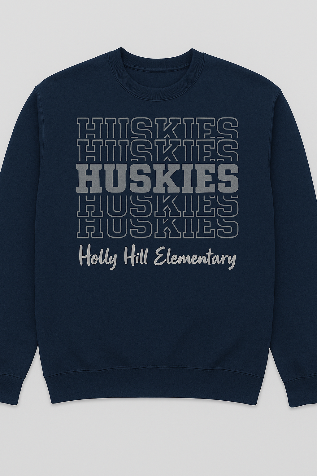 Holly Hill Huskies “Stacked” Crewneck Sweatshirt