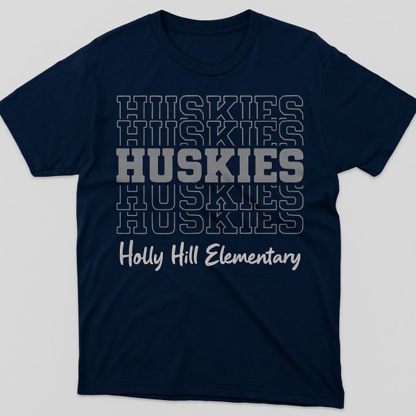 Holly Hill Huskies “Stacked” Tee