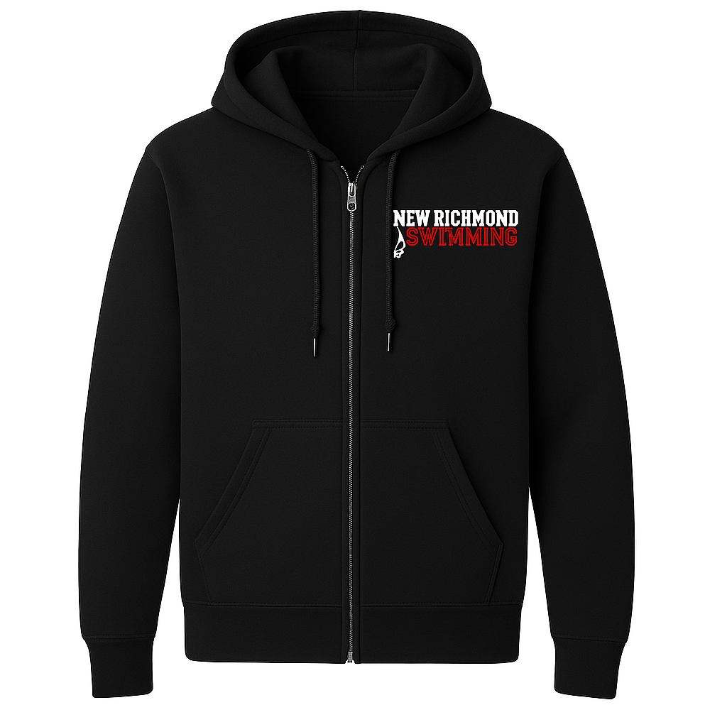 New Richmond "Swim is all about good times!" zip-up Hoodie