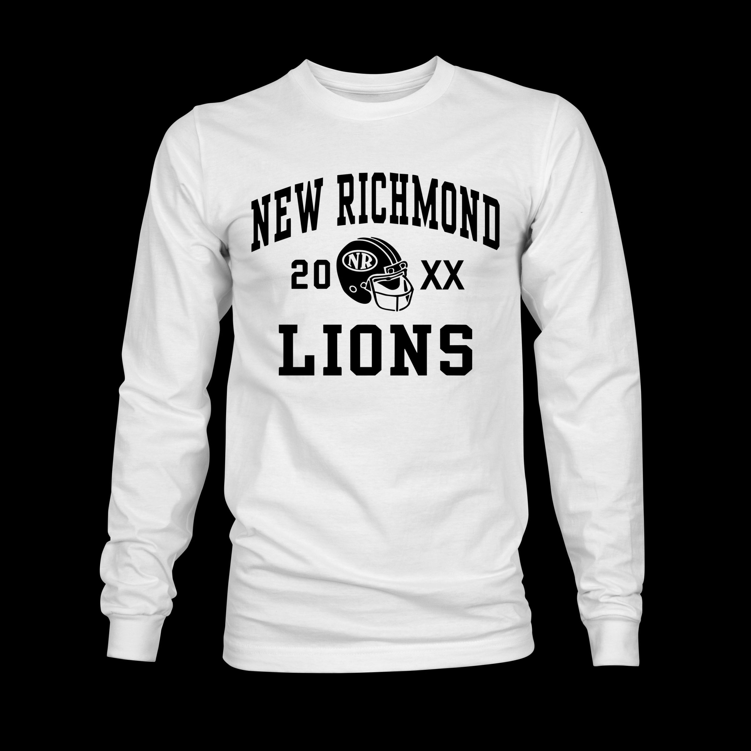 New Richmond Lions "20XX football" Long Sleeve tee Shirt