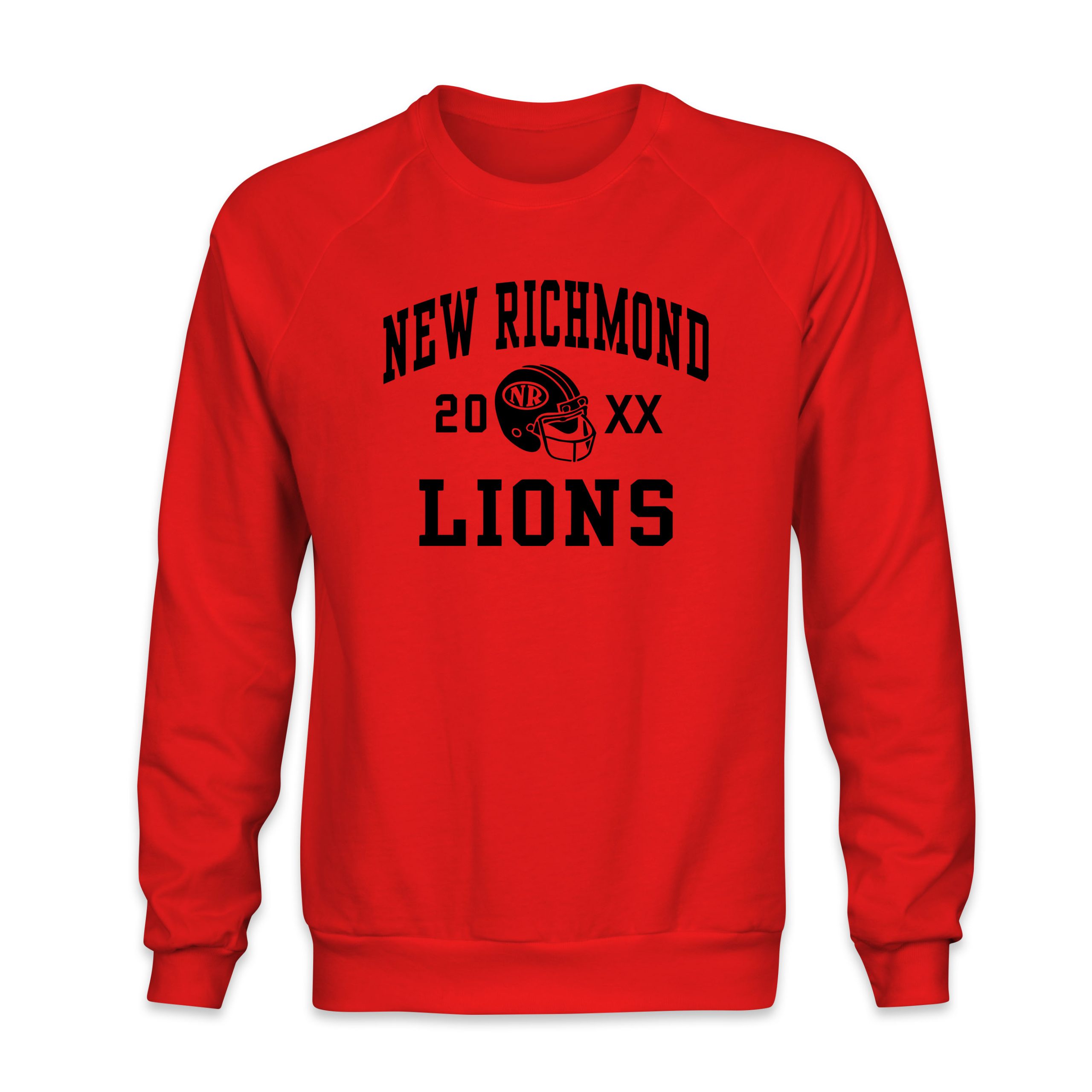 New Richmond Lions"20XX football" crewneck Sweatshirt