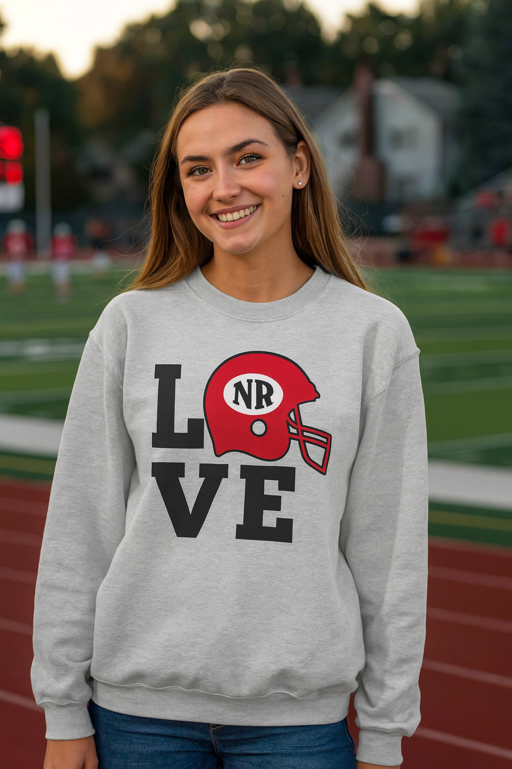NR LOVE Football Crewneck Sweatshirt