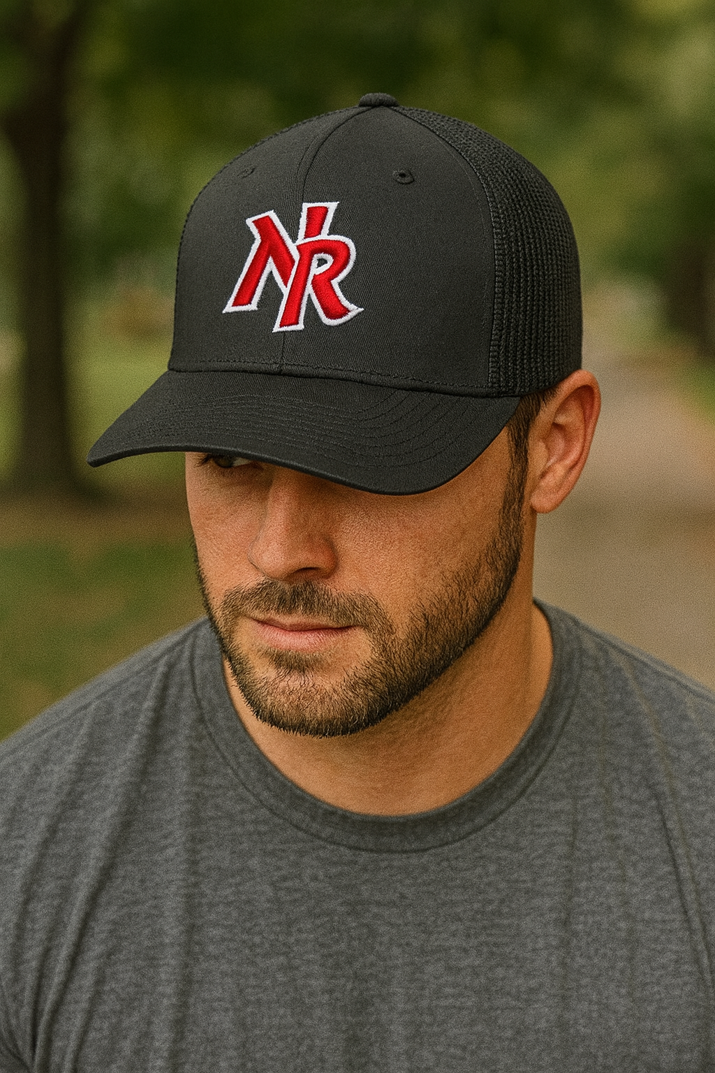 New Richmond "NR" Logo Black fitted Baseball Cap