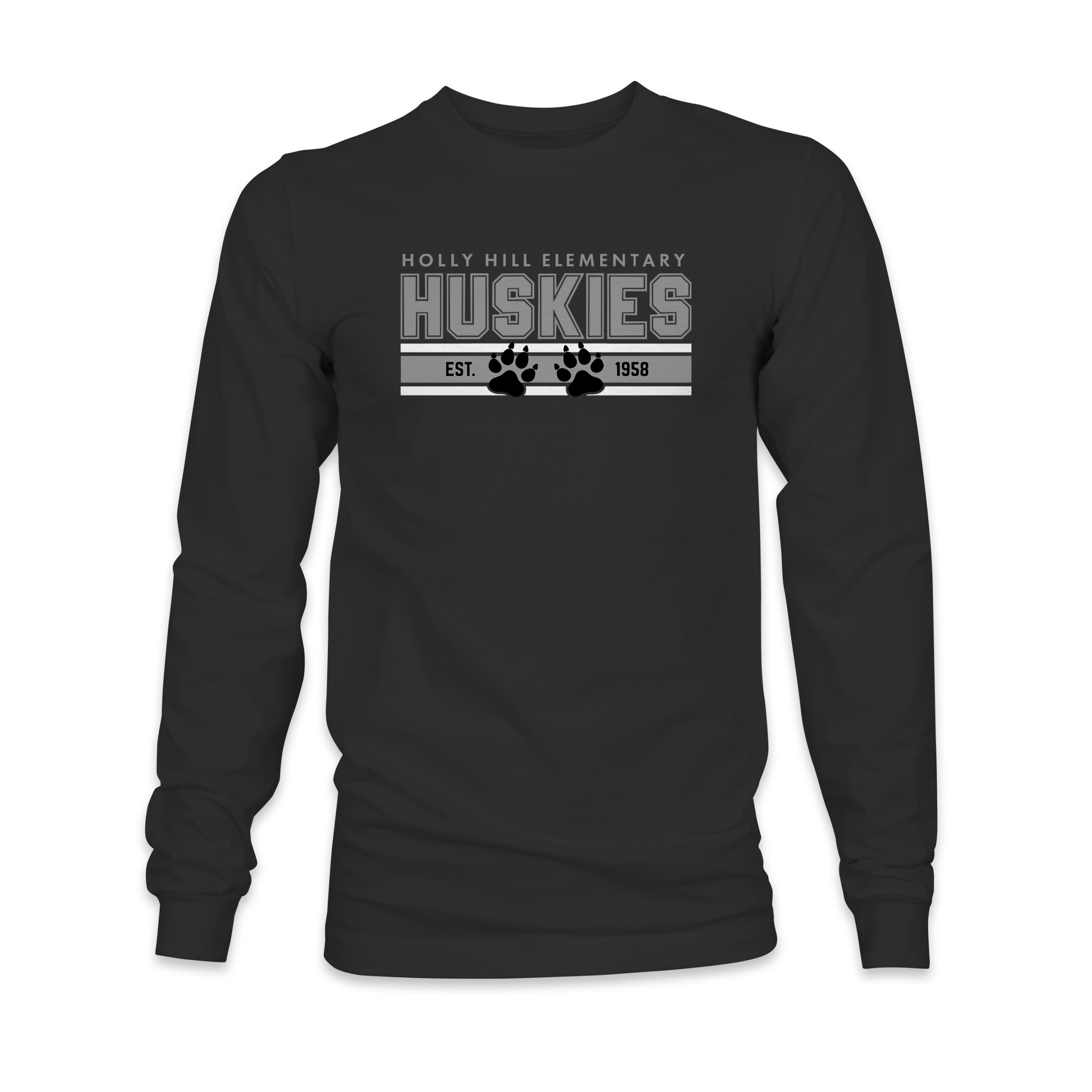 Holly Hill Elementary Huskies “Est. 1958” Long Sleeve Tee