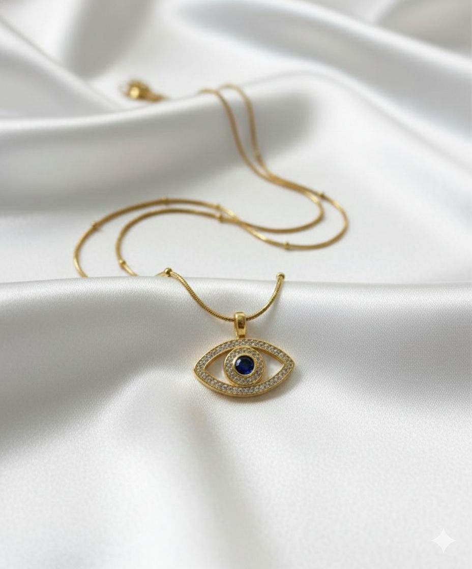 Gold Evil Eye Necklace