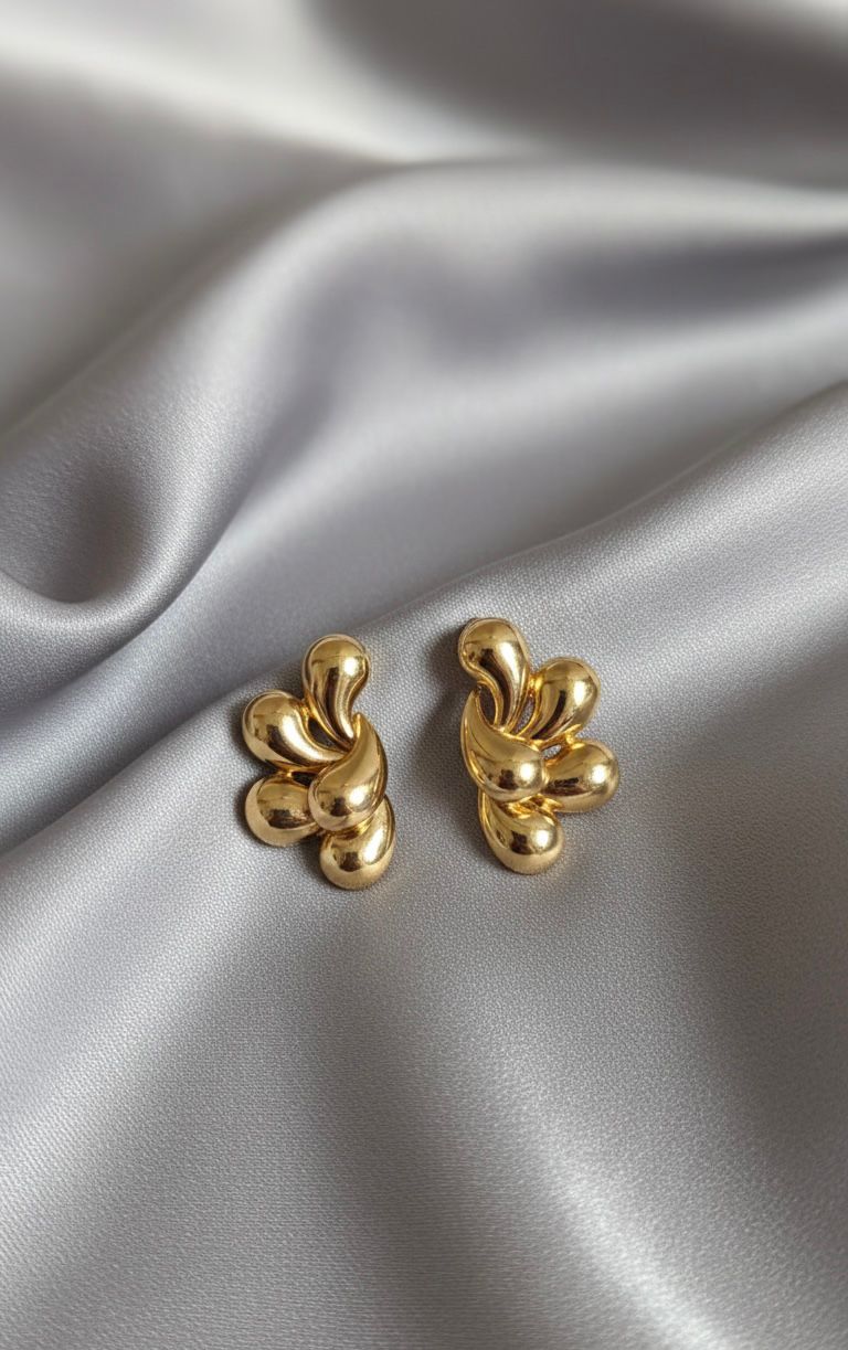 Golden flux earrings
