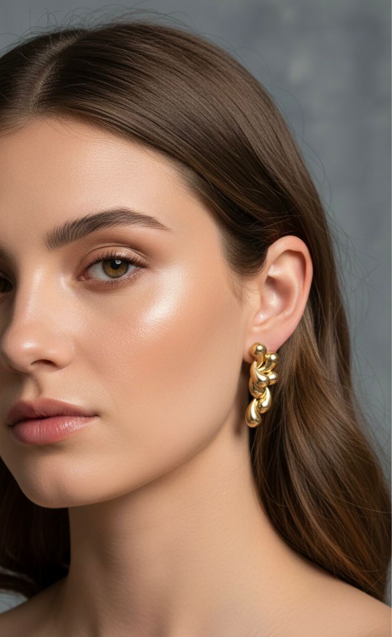 Gold Abstract Earrings
