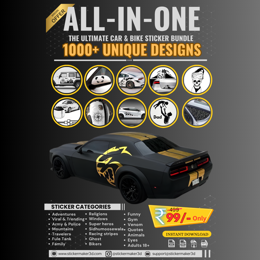 All-in-One Car & Bike Sticker Design Bundle