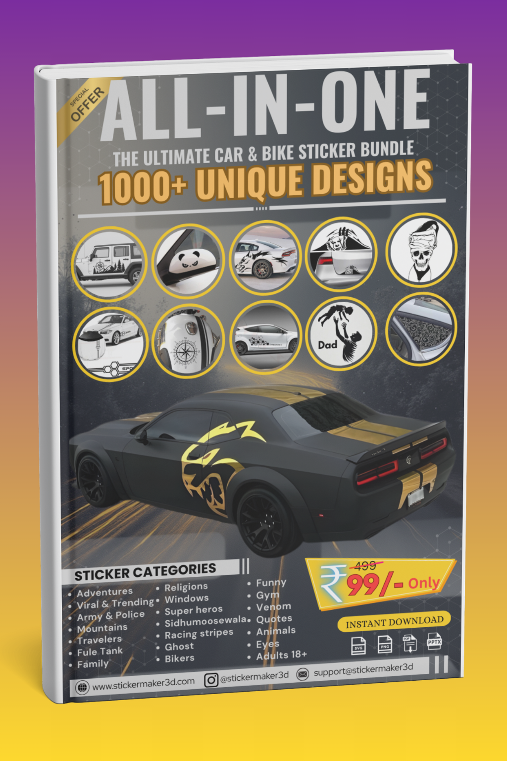 All-in-One Car & Bike Sticker Design Bundle