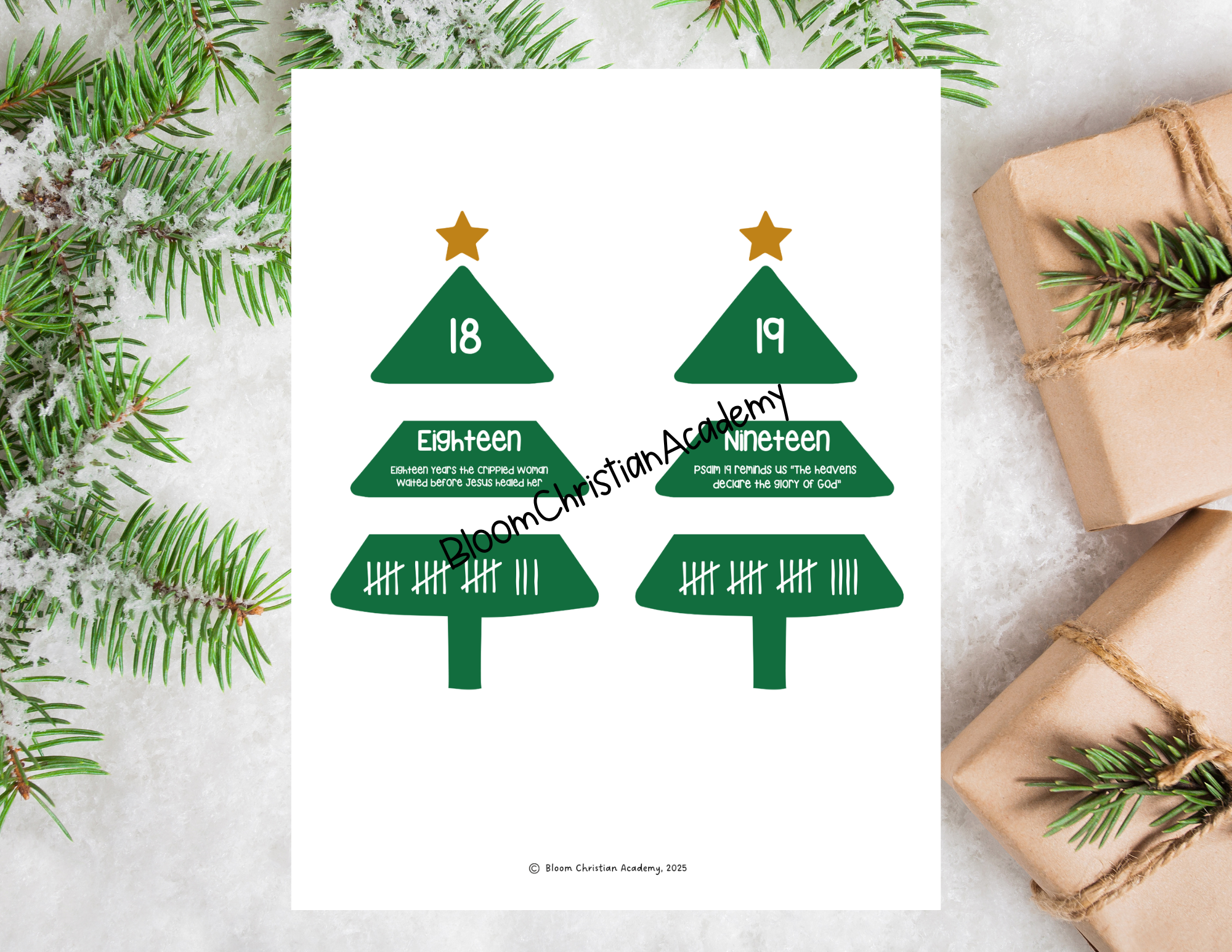 Christmas Alphabet and Number Match