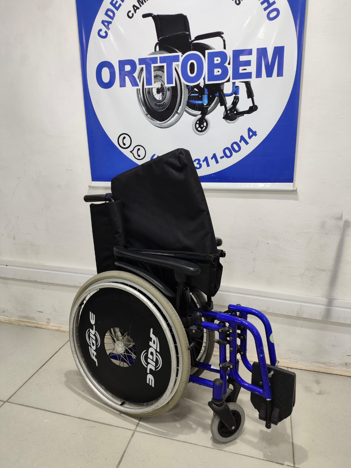 Cadeira de Rodas Aluminio Agile Jaguaribe Desmontável