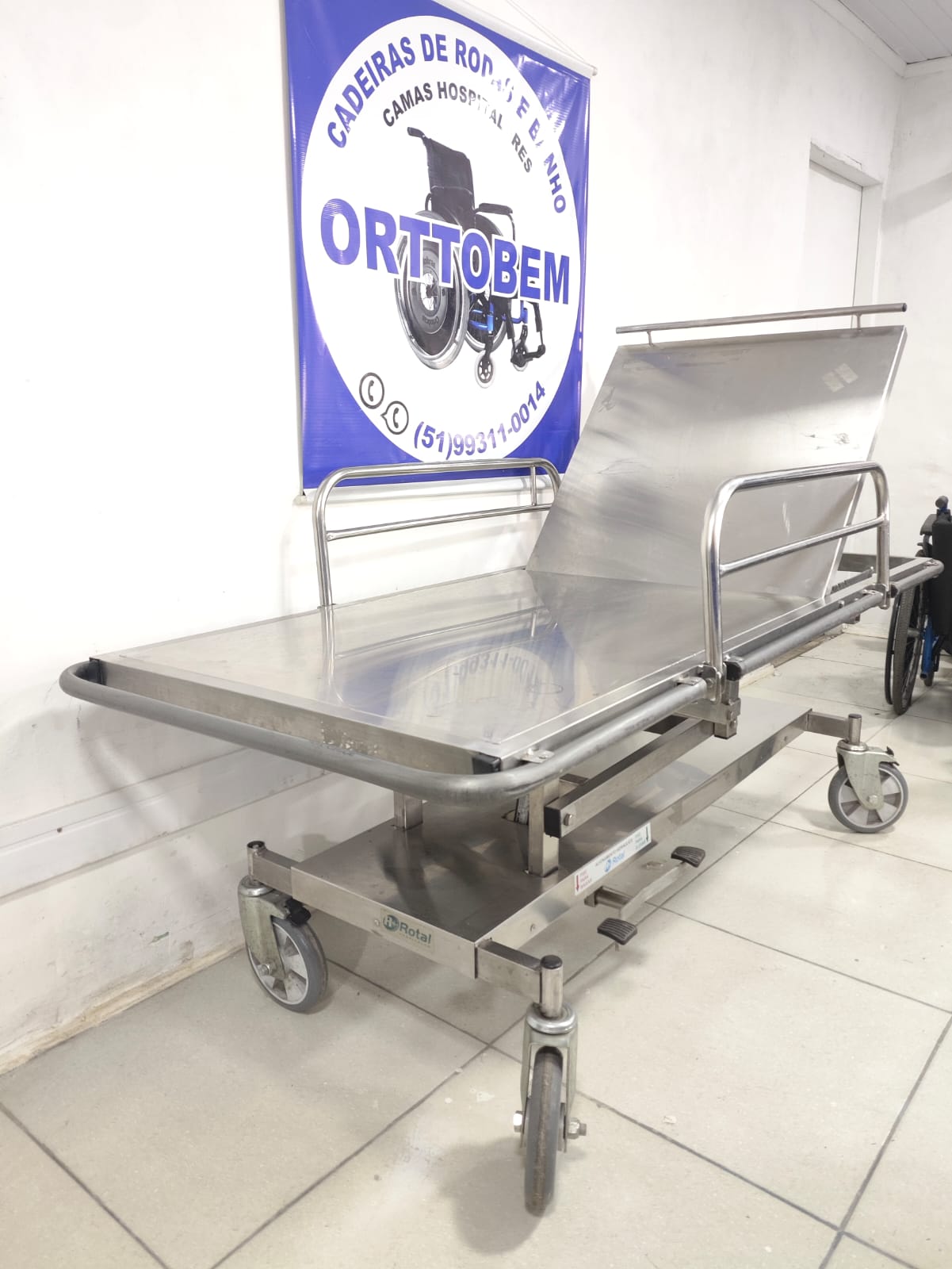 Maca Cama Hospitalar com Elevação de Leito Hidráulica