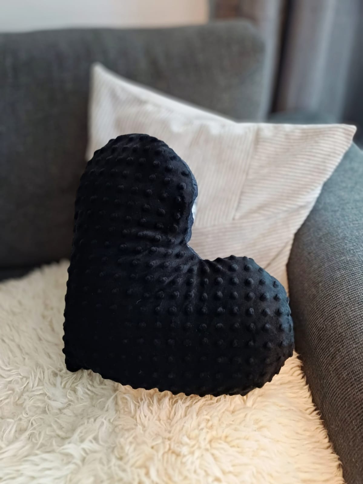 Nackenschmeichler Zirbenherz ´Black Pearl´