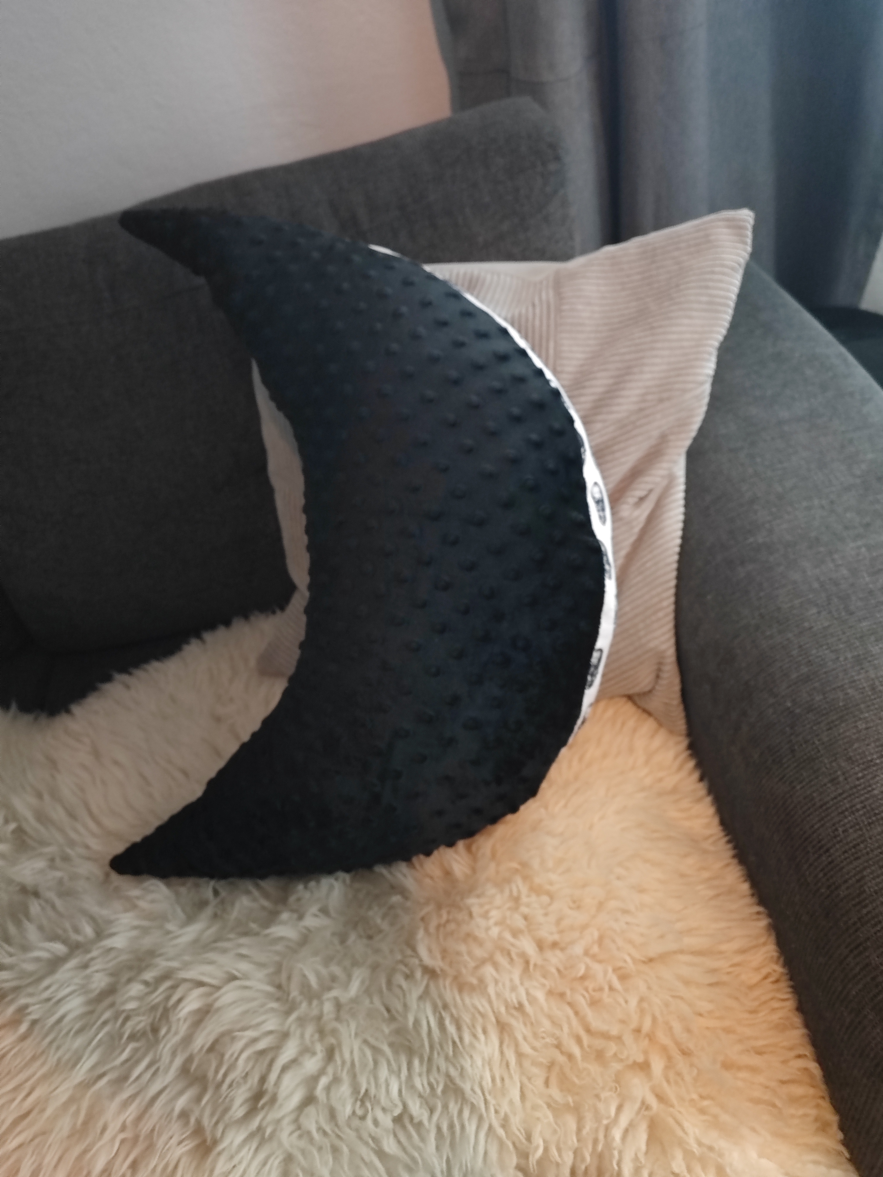 Multifunktions - Mondkissen groß `Black Skully´