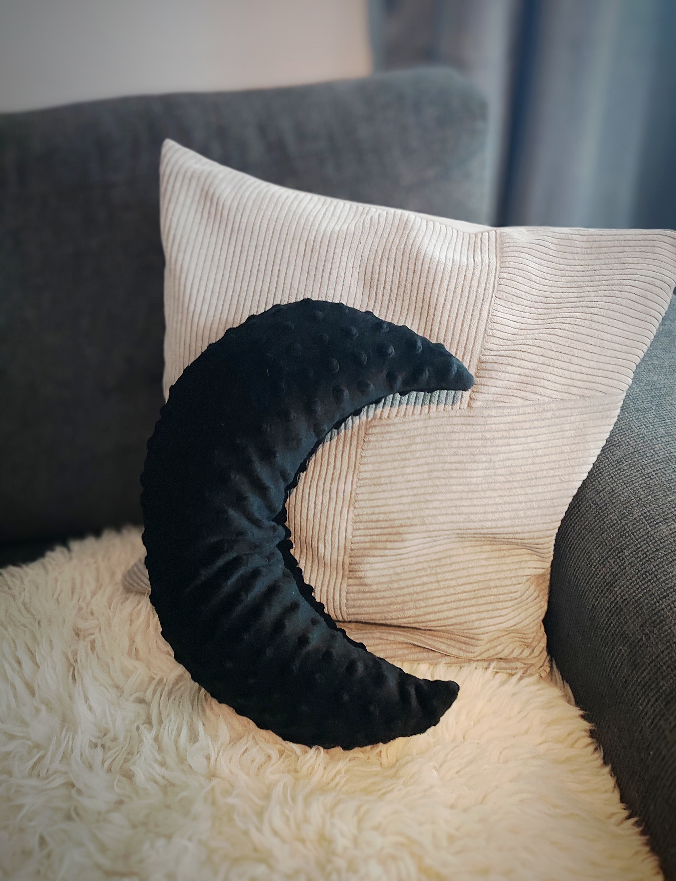 Nacken-Mond ´Black Pearl´ mit Zirbenfüllung