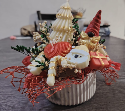 Centro de mesa navideño artesanal