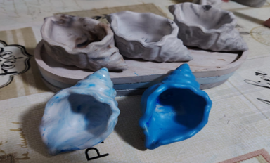 Conchas decorativas de cerámica