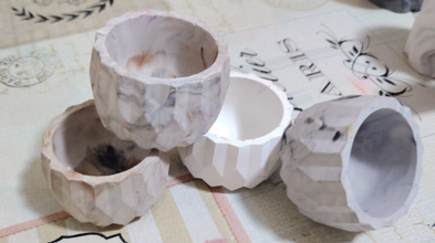 Macetas geométricas de ceramica