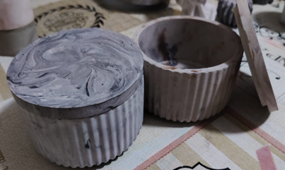 base decorativa de ceramica