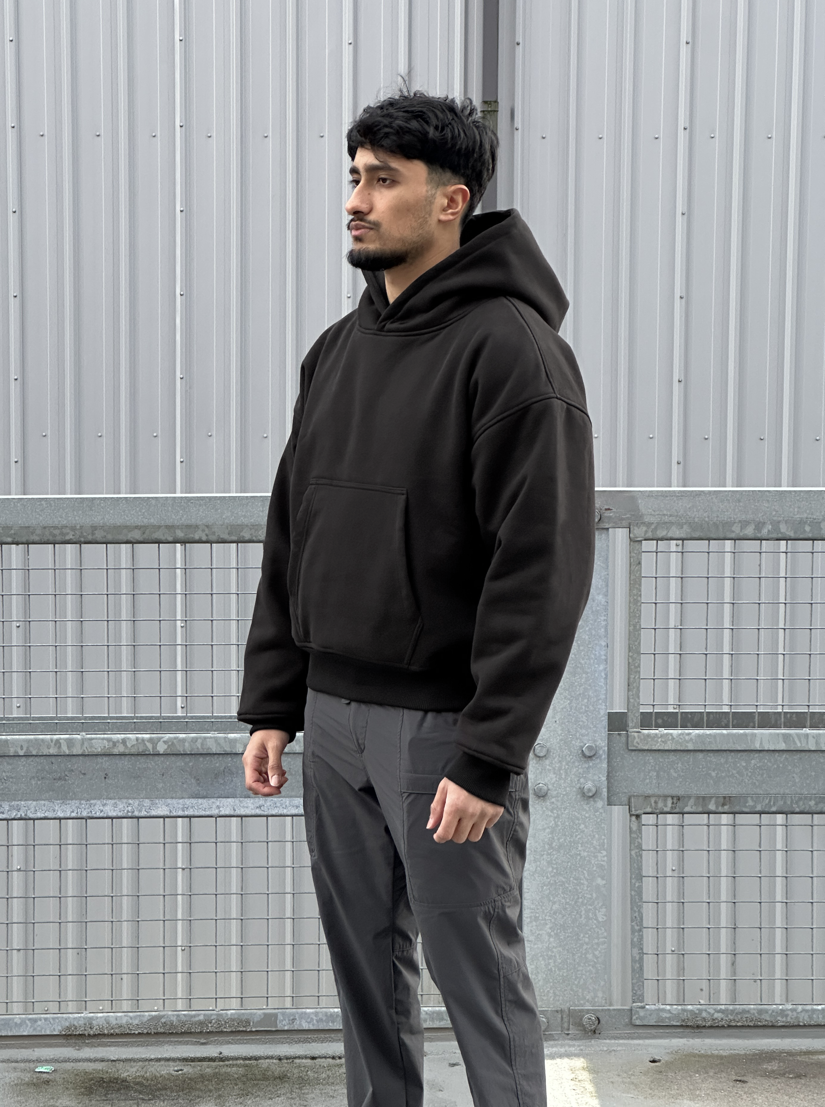 1000gsm Oversized Crop Fit Hoodie