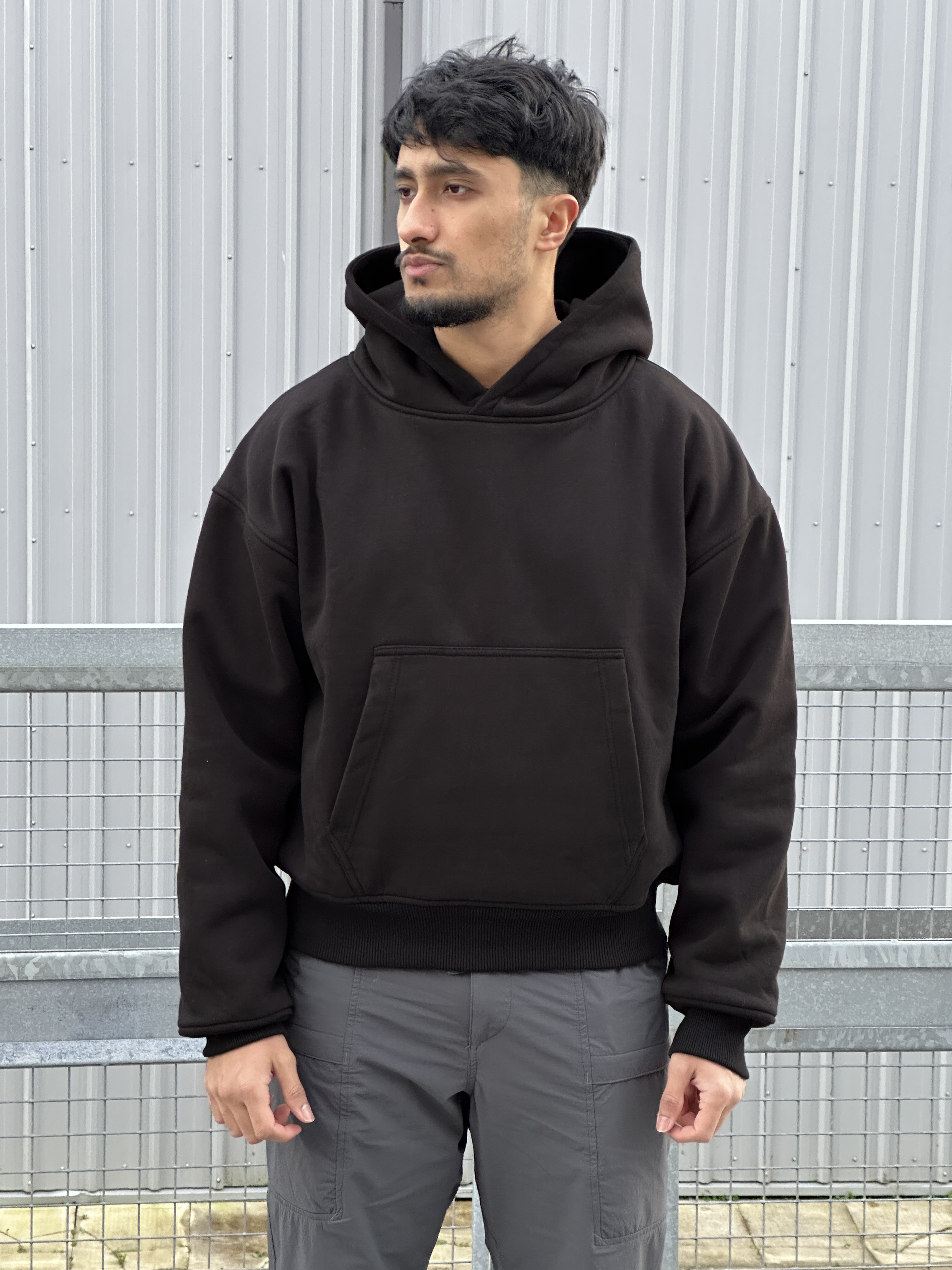 1000gsm Oversized Crop Fit Hoodie