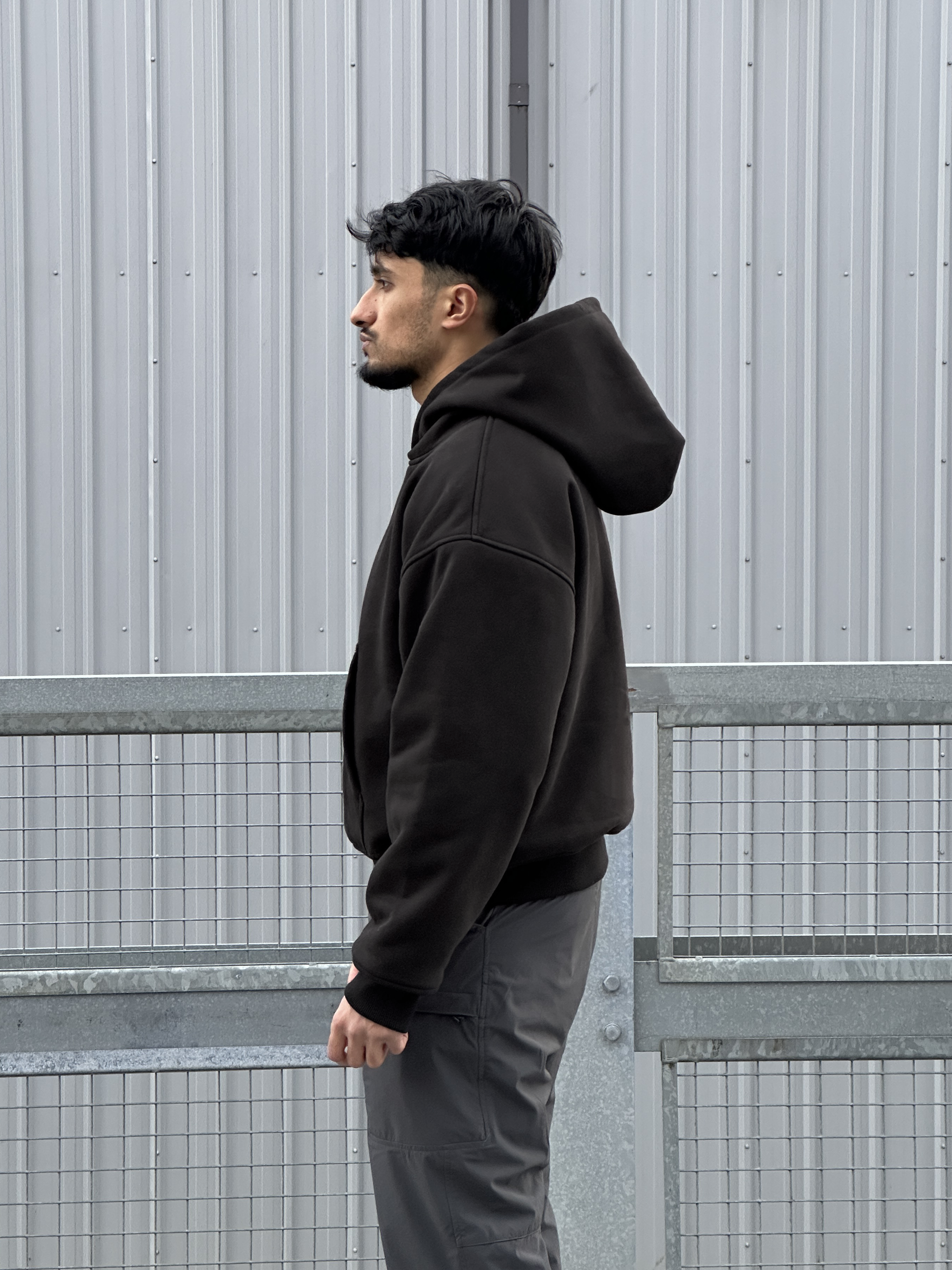 1000gsm Oversized Crop Fit Hoodie