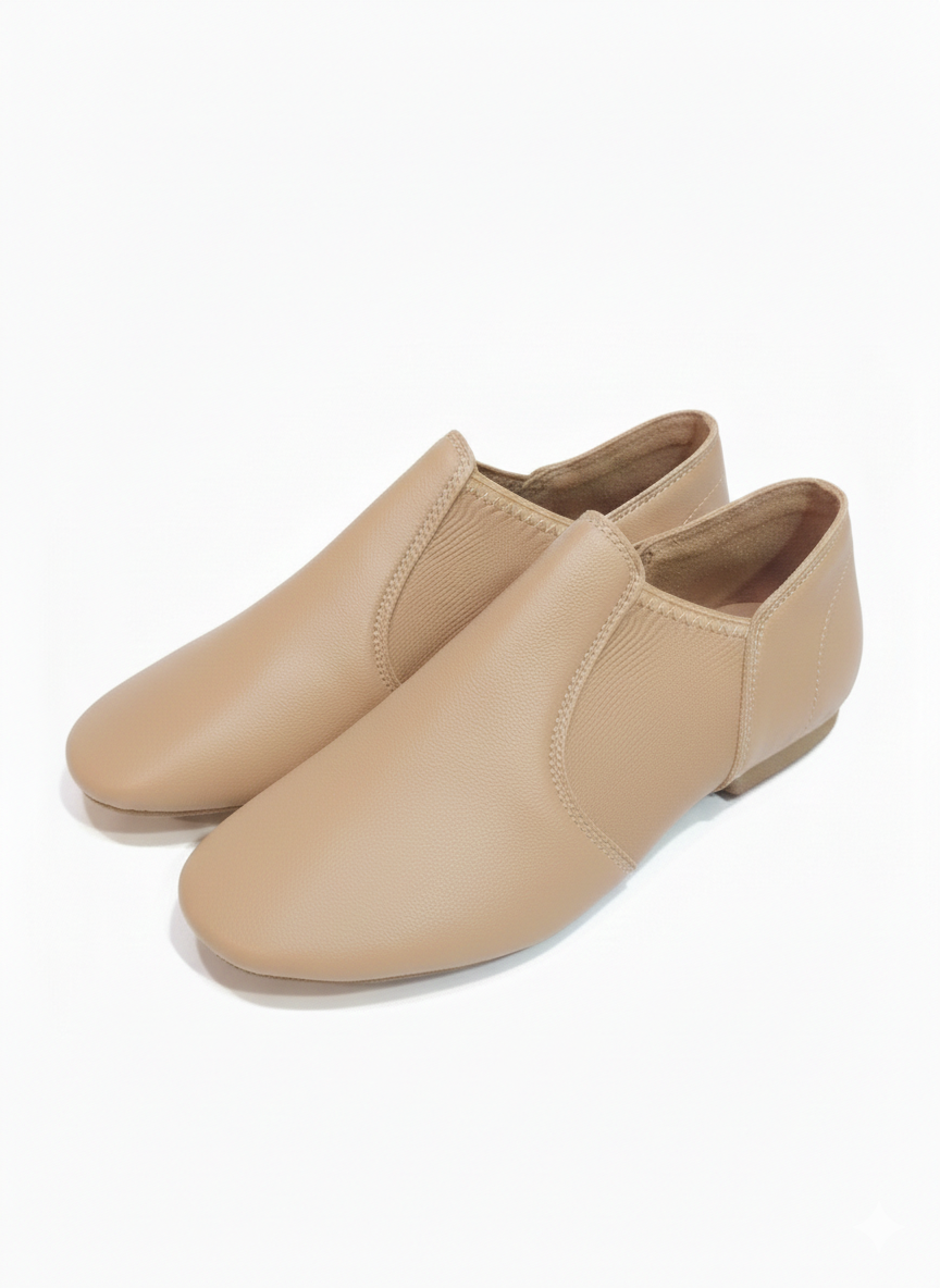 Chaussure Jazz Danse Enfants Beige sans lacets